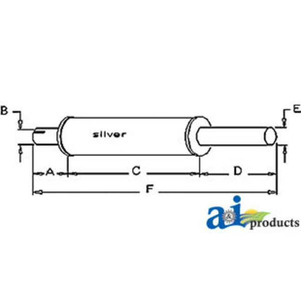 A & I Products Muffler 33" x5" x5" A-376352R91